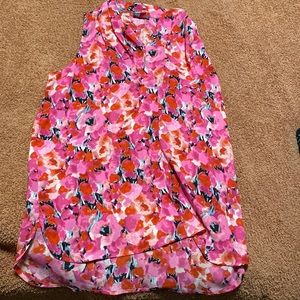 Pink floral Vince Camuto blouse